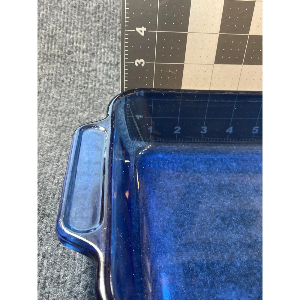 Anchor Hocking Cobalt Blue Glass Baking Dish 2 Quart Rectangular 8x11.5x2 USA